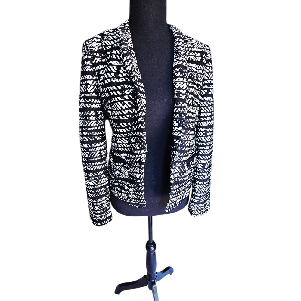 Joseph Ribkoff Size 2 Women's Blazer, Lined Tweed Jacket Made In Canada